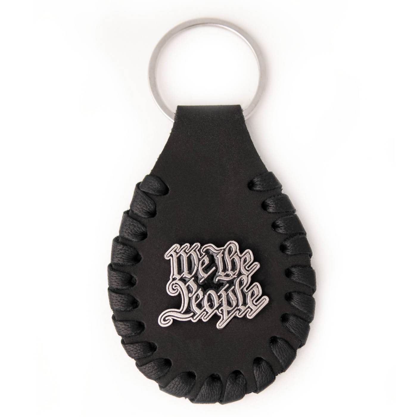 Milwaukee Leather Black We The People Pewter Emblem Key Chain - MLA9513