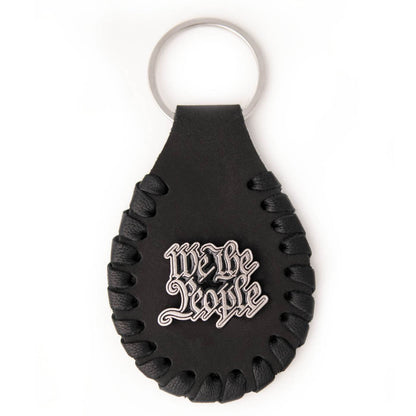 Milwaukee Leather Black We The People Pewter Emblem Key Chain - MLA9513