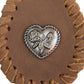 Milwaukee Leather Black Rose Heart Pewter Emblem Key Chain - MLA9515