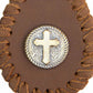 Milwaukee Leather Black Circle Cross Pewter Emblem Key Chain - MLA9517