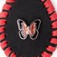Milwaukee Leather Black -Red Butterfly Pewter Emblem Key Chain - MLA9521