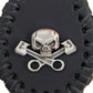 Milwaukee Leather Skull and Pistons Pewter Emblem Key Chain - MLA9525