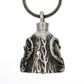 Milwaukee Leather MLB9018 'Love and Rose' Motorcycle Good Luck Bell | Key Chain Accessory for Bikers