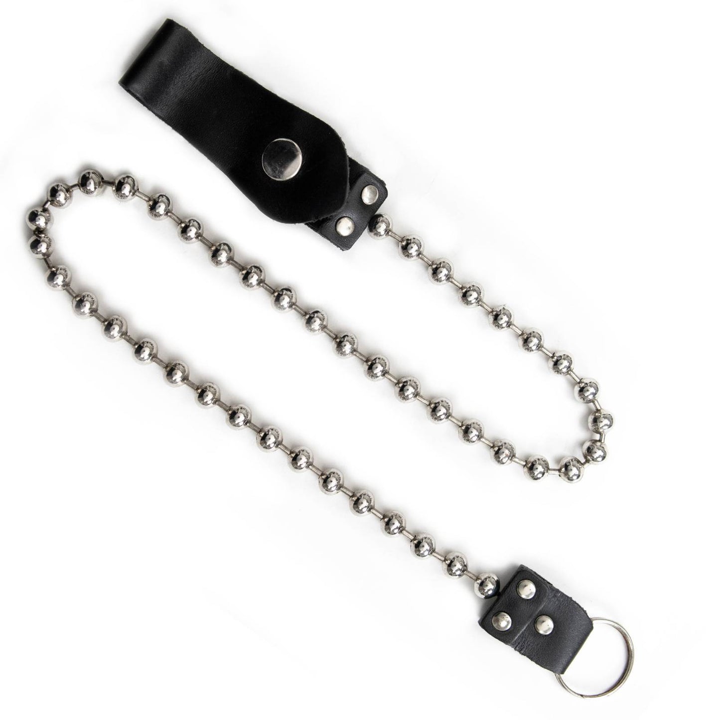 Milwaukee Leather MLC78964 Silver Metal Anti-Theft 24 Inch Wallet Chain with Snap-On Belt Loop and Key Holder