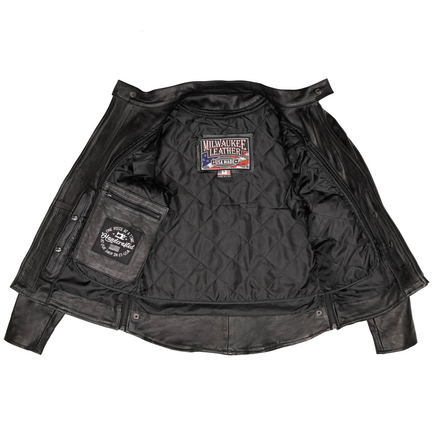 Milwaukee Leather USA MADE MLJKL5002 Women's Black Pristine Premium Motorcycle Leather Jacket