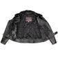 Milwaukee Leather USA MADE MLJKL5004 Women's Black The Flaunt Premium Classic Motorcycle Style Leather Jacket