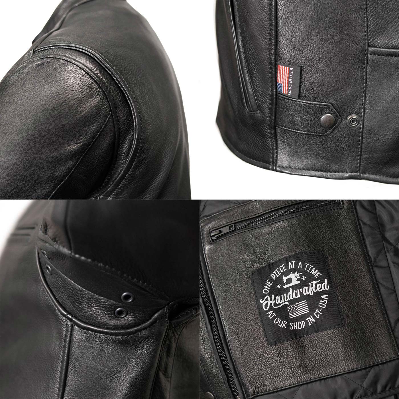 Milwaukee Leather USA MADE MLJKM5001 Men's Black Road Racer Premium