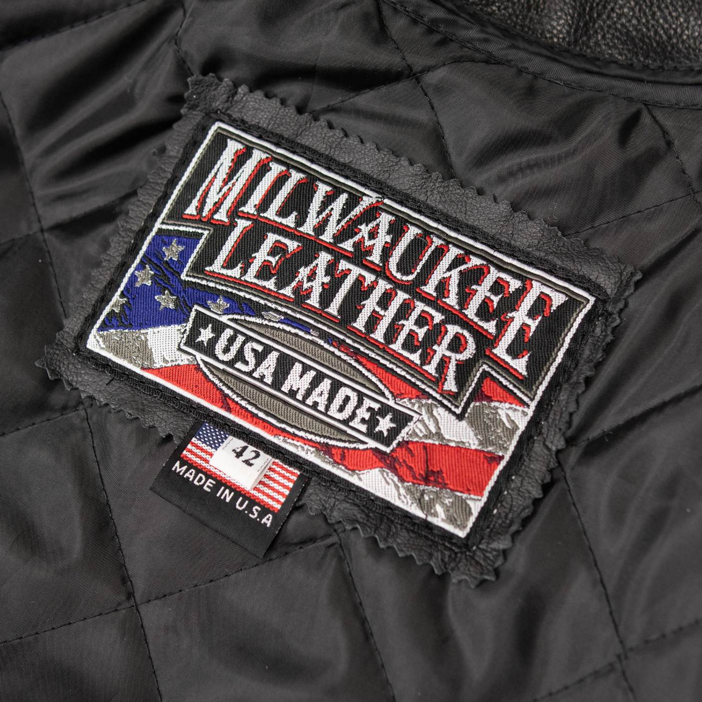 Milwaukee Leather USA MADE MLJKM5001 Men's Black Road Racer Premium