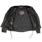 Milwaukee Leather USA MADE MLJKM5002 Men's Black Air Stream Vented Premium Leather Motorcycle Jacket with Side Laces