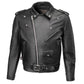 Milwaukee Leather USA MADE MLJKM5009 Men's Black The Dean Premium Leather Throwback Motorcycle Jacket