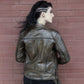 Milwaukee Leather MLL2550 Women's Scooter Distressed Brown Leather Vented Motorcycle Jacket