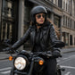 Milwaukee Leather Women’s Galactica Black Leather Vented Motorcycle Jacket with Removable Hoodie - MLL2575