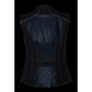 Milwaukee Leather MLL4507 Women's Black Leather Orange Accented Laser Cut Vented Scuba Style Motorcycle Rider Vest