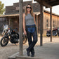 Milwaukee Leather Women's Black Premium Leather Motorcycle Rider Chaps w/ Rhinestones Bling D-Rings-MLL6502