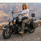 Milwaukee Leather Chaps for Women Black Premium Skin Rubbed Seams- Accented Lace Detailing Motorcycle Chap- MLL6527
