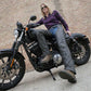 Milwaukee Leather Women's Black Lightweight Premium Goat Skin Leather Motorcycle Chaps w/ Accent Lacing -MLL6535