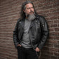 Milwaukee Leather MLM1515 Men's Classic Beltless Black Leather Triple Stitched Motorcycle Biker Rider Jacket