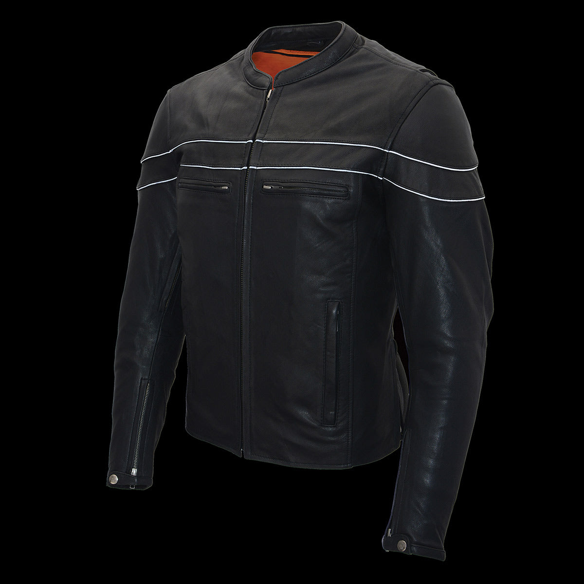 Milwaukee Leather MLM1525 Men's 'Crossover' Black Leather Lightweight