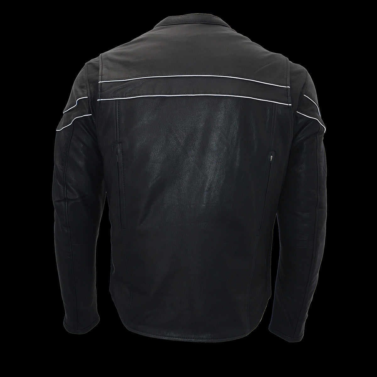 Milwaukee Leather MLM1525 Men's 'Crossover' Black Leather Lightweight
