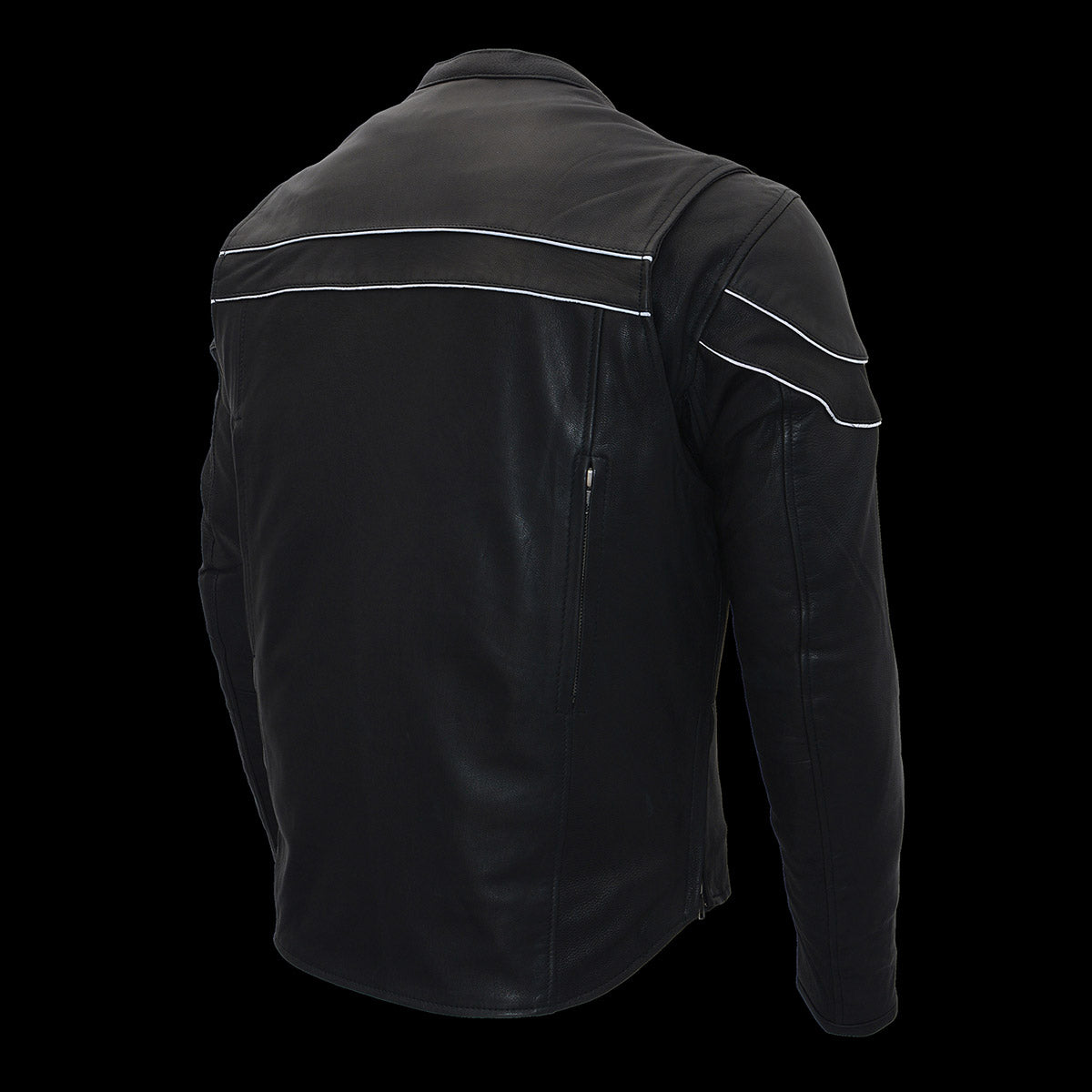 Milwaukee Leather MLM1525 Men's 'Crossover' Black Leather Lightweight