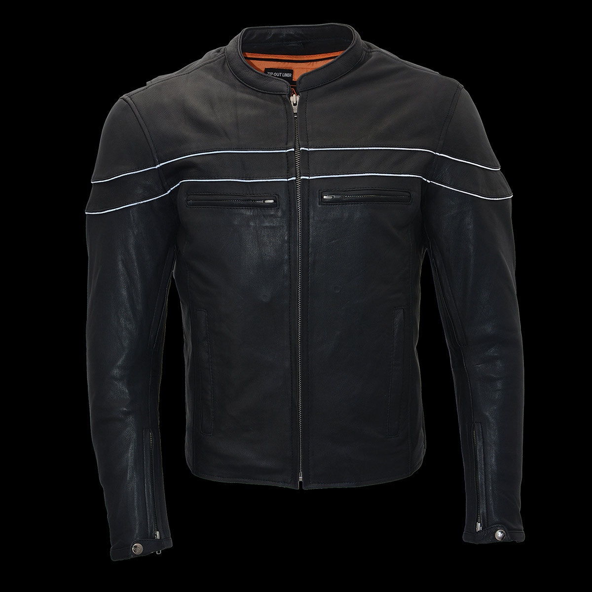 Milwaukee Leather MLM1525 Men's 'Crossover' Black Leather Lightweight