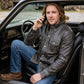 Milwaukee Leather MLM1612 Men's Distressed Grey Casual Biker Rider Leather Shirt w/ Vintage 5 Cent Buffalo Buttons