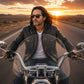 Milwaukee Leather Men's Leather Shirt Jacket with Removable Hoodie and Patch Access - MLM1614