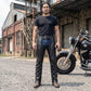 Milwaukee Leather USA MADE MLM5570 Men's Black Enfold Classic Premium Leather Motorcycle Chaps with Jean Pockets