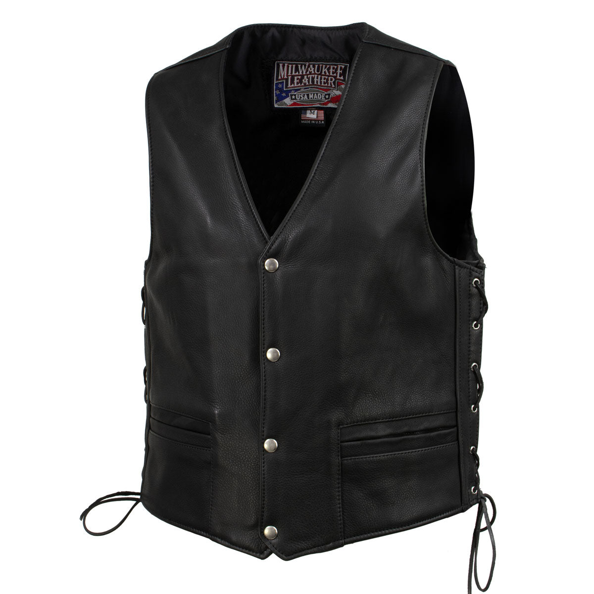 Milwaukee Leather USA MADE MLVSM5003 Men's Black Gaucho Extra Long