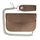 Milwaukee Leather Brown Leather Biker Chain Wallet with Removable Chain - MLW7845