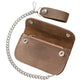 Milwaukee Leather Brown Leather Biker Chain Wallet with Removable Chain - MLW7845