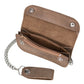 Milwaukee Leather Brown Leather Biker Chain Wallet with Removable Chain - MLW7845