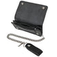 Milwaukee Leather Black Full-Grain Snake-Stamped Biker Chain Wallet - MLW7848