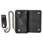 Milwaukee Leather Black Full-Grain Snake-Stamped Biker Chain Wallet - MLW7848