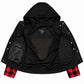 MMCC Men's Gridlock Black/Red 14 oz Denim & Plaid Armored Hooded Motorcycle Jacket - MMC10100
