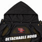 MMCC Men's Gridlock Black/White 14 oz Denim & Plaid Armored Hooded Motorcycle Jacket - MMC10101