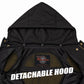 MMCC Men's Gridlock Black/Orange 14 oz Denim & Plaid Armored Hooded Motorcycle Jacket - MMC10102