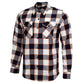 MMCC Men's Alpha Navy White Orange Cotton Long Sleeve Flannel Shirt - MMC11604