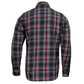 MMCC Men's Eclipse Grey Black Red Plaid Flannel Shirt - 100% Cotton with Microfiber Wipe Panel -MMC11605