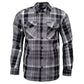 MMCC Men's Mastodon Gray Black White Cotton Long Sleeve Flannel Shirt - MMC11606