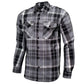 MMCC Men's Mastodon Gray Black White Cotton Long Sleeve Flannel Shirt - MMC11606