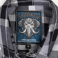 MMCC Men's Mastodon Gray Black White Cotton Long Sleeve Flannel Shirt - MMC11606