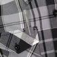 MMCC Men's Mastodon Gray Black White Cotton Long Sleeve Flannel Shirt - MMC11606
