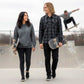 MMCC Men's Smoke Screen Gray Black Cotton Long Sleeve Flannel Shirt - MMC11607