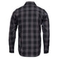 MMCC Men's Smoke Screen Gray Black Cotton Long Sleeve Flannel Shirt - MMC11607