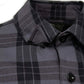 MMCC Men's Smoke Screen Gray Black Cotton Long Sleeve Flannel Shirt - MMC11607