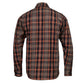 MMCC Men's Brimstone Plaid Black Orange Tan Flannel Shirt - 100% Cotton with Microfiber Wipe Panel - MMC11608