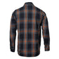 MMCC Burnline Men's Black Gray Orange Plaid Flannel Shirt - 100% Cotton Long Sleeve Button-Up - MMC11623