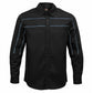 MMCC Men's Octane Long Sleeve Mechanic Shirt - Black with Grey Stripe - 50-50 Cotton Poly - MMCC16000
