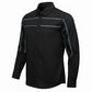 MMCC Men's Octane Long Sleeve Mechanic Shirt - Black with Grey Stripe - 50-50 Cotton Poly - MMCC16000